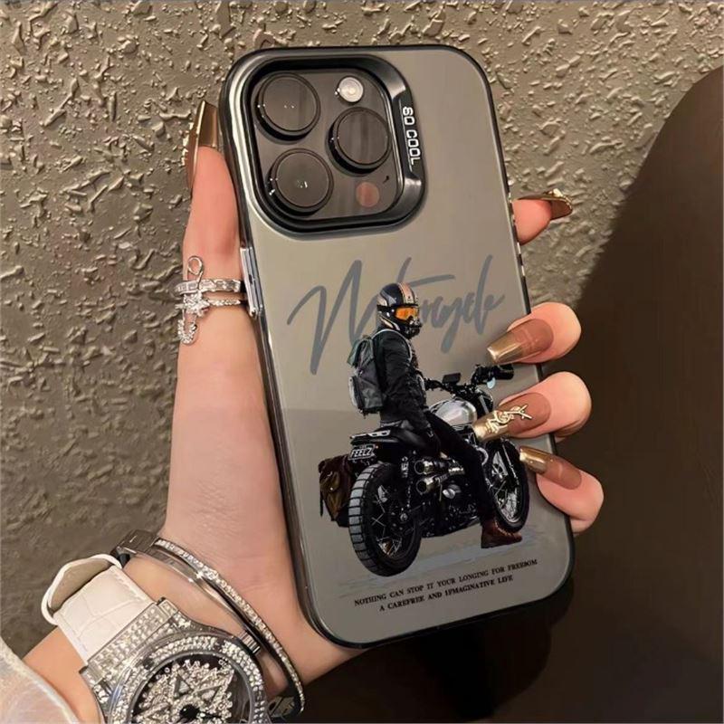iPhone 15 Pro Max Motorcycle Style Case, Compatible with Apple 14, 13, 11, 12, XR