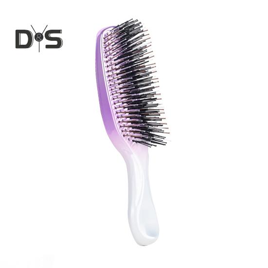 

Щітка для масажу шкіри голови з ергономічною ручкою Антистатичний тонкий густий кучерявий довгий вологий сухий гребінець Чоловіки Жінки Гребінець для укладання волосся Розплутування фіолетовий
