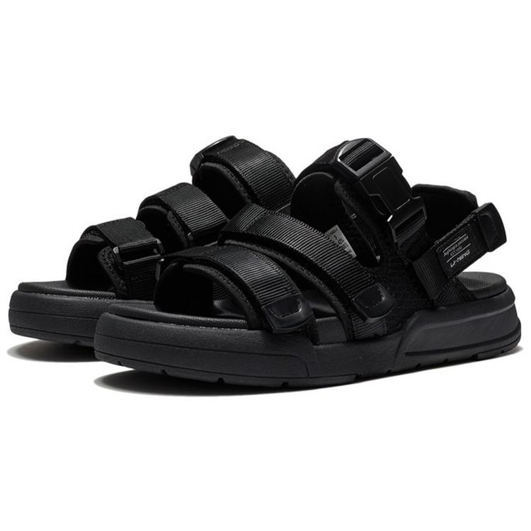 Li Ning Coca Comfortable Sports Sandals Men's Black AGUS003-1