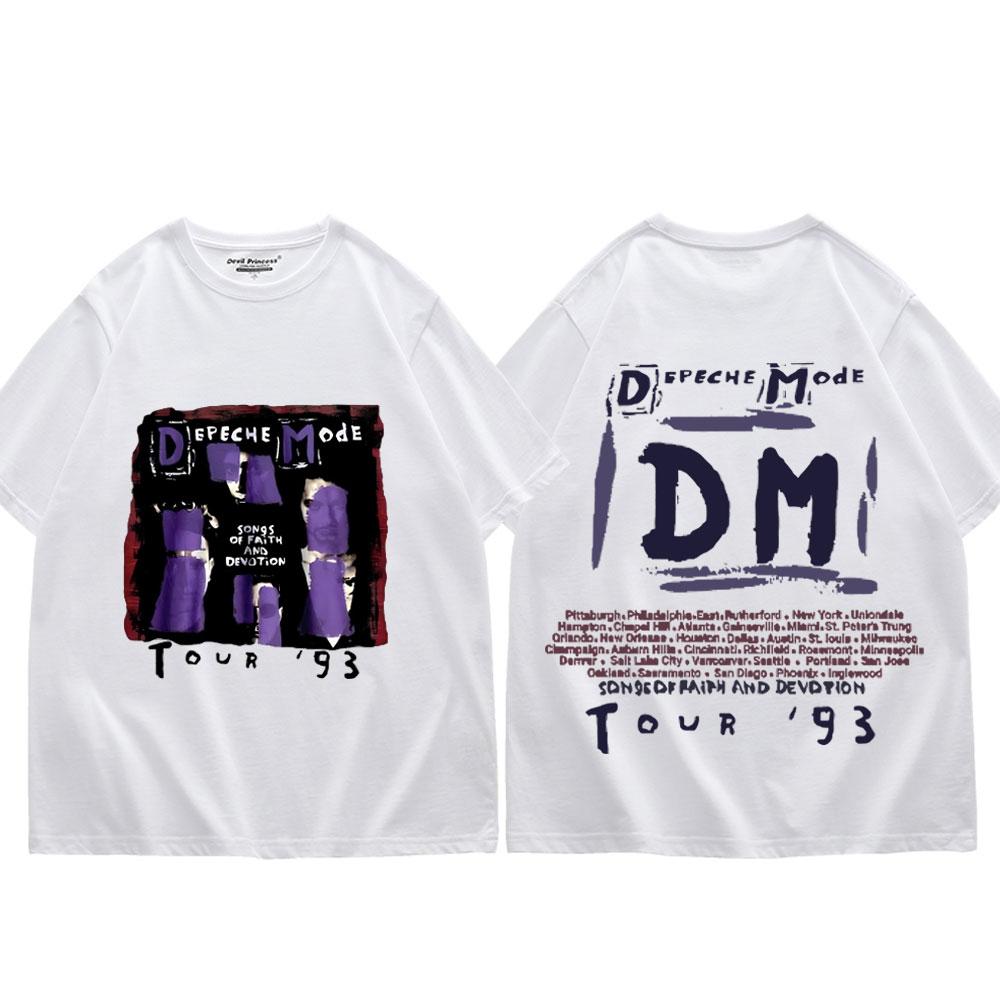 Britische Band Depeche Cool Mode Memento Mori Tour 2023 Print T-Shirt 90er Herren Damen Mode Rock T-Shirt Street Vintage T-Shirts