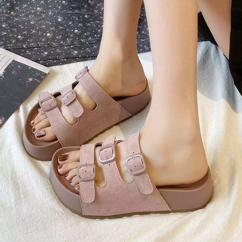 Drag open toe original cool summer non-slip slippers autumn new beach beach one word thick bottom retro