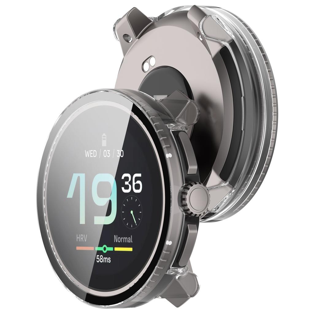 Full Coverage Smartwatch Cover Tempered Glass Screen Protector Sleeve Easy Snap On Design Indoor Outdoor Use for Race S