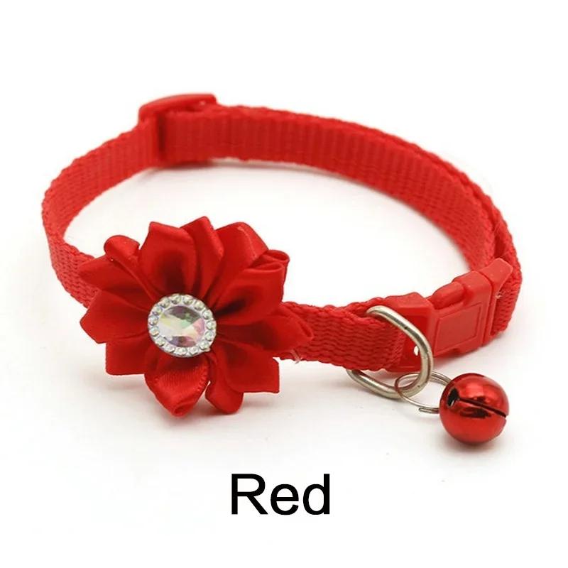 Colorful Cute Collar for Cats and Dogs Flower Bell Adjustable Collar with Bell Collar Pet Supplies 7 Colors Are Available