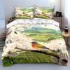 Colorful Bird Spring Decoration Set Soft Comfortable Duvet Cover Bedding Set Included 1*Duvet Cover & 2*Pillowcases, Gift