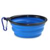 Buckle Black Foldable Silicone Pet Bowl: Portable Outdoor Cat & Dog Feeding Basin