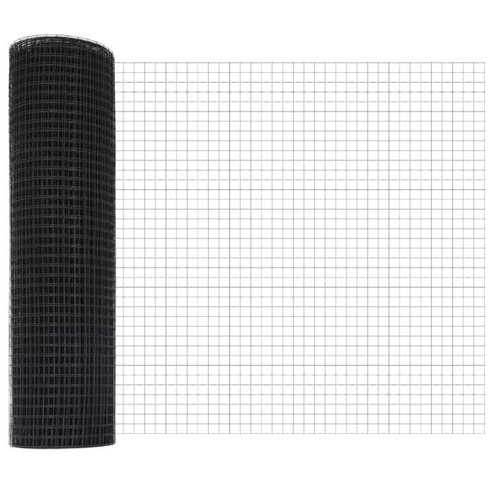 VidaXL Welded Wire Fence Grey 0.8x50 M Steel 42005248
