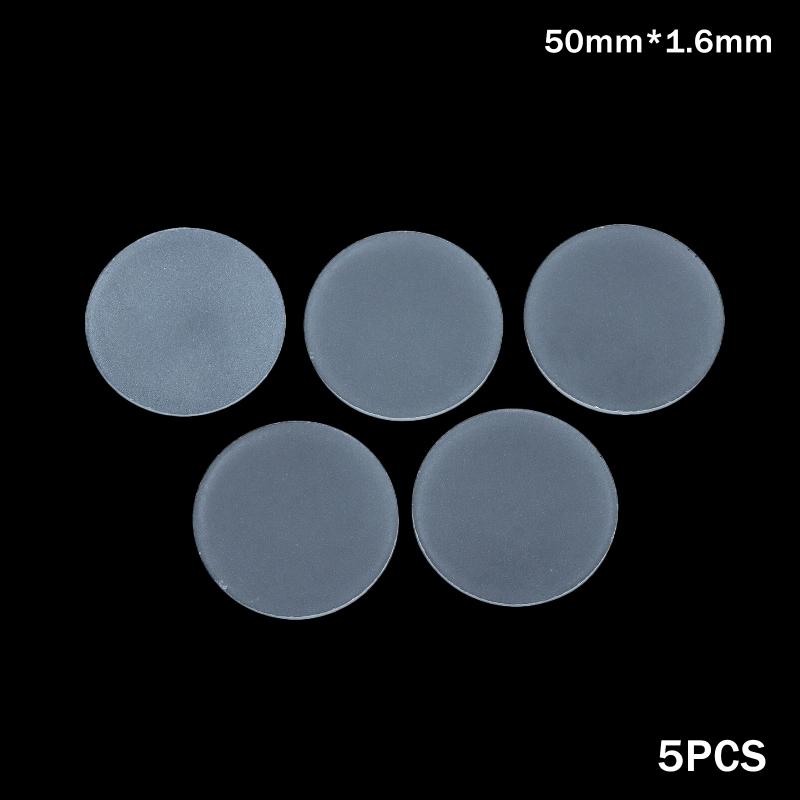 5 Stück Matts Glas Rund Flach Halbtransparent Frosted Glas Lampenschirm für LED Lampe Deckenleuchte Taschenlampe