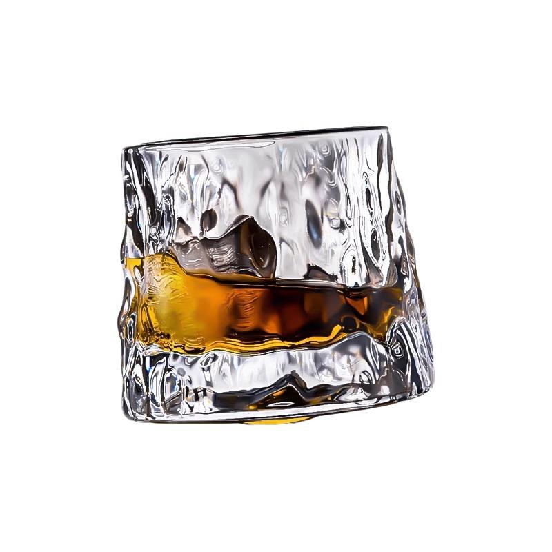 Glacier Tumbler glass Crystal Glass Creative plum fruit glass Rotating Whiskey glass Ocean glass