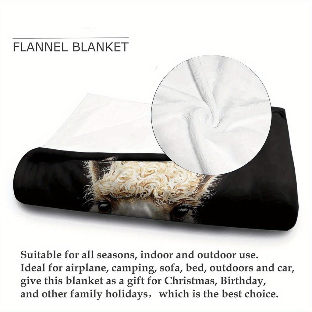 Alpaca Digital Printing Pattern Seasonal Car Nap Blanket Home Sofa Blanket
