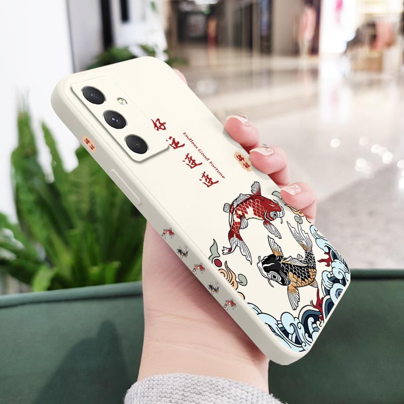 Good Luck Carp Phone Case For Samsung Galaxy A56 A36 A26 A16 A06 A55 A35 A25 A15 A05 A05S A54 A34 A24 A14 A04 A04S A04E 4G 5G Co