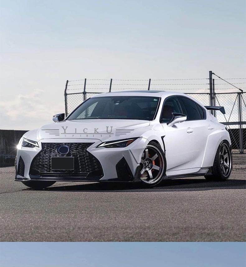 21-22 Lexus IS Carbon Fiber Body Kit: Front Lip, Side Skirts, Wide Fender Flares, Rear Lip, Tail Wing ART.