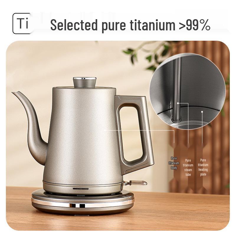 Large Capacity Pure Titanium Electric Kettle with Auto Power-Off and Insulation for Tea Brewing