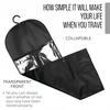1pc Wig Storage Bag with Hanger Holder Case Dust-Proof Organizer for Professional Hair Extensions Water-Resistant Wig Pouch