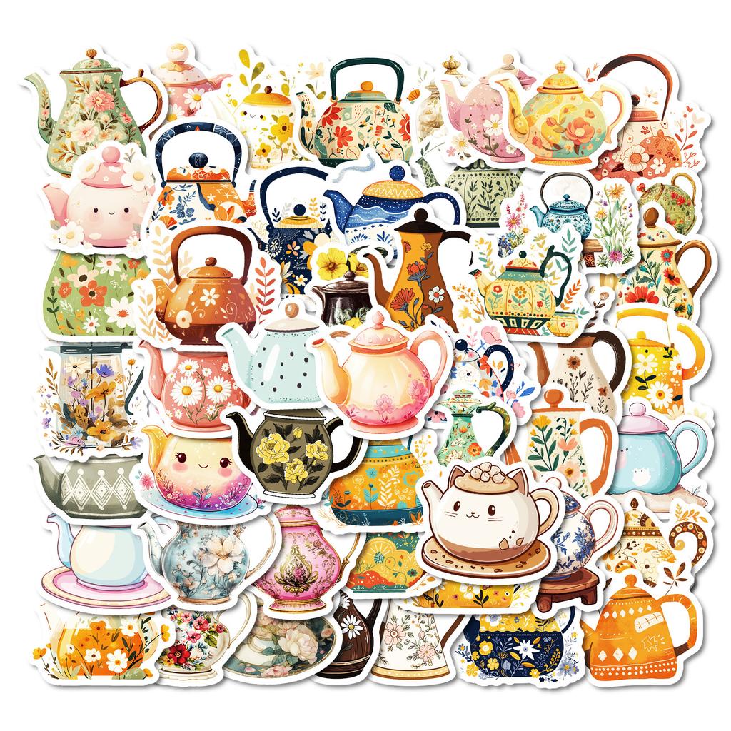 50 Creative Romantic Bouquet Stickers Decorating Water Cup Notebook Stickers