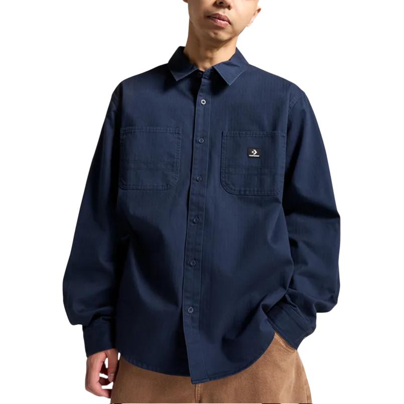 Converse Washed Woven Button Up Shirt 10026973-A01