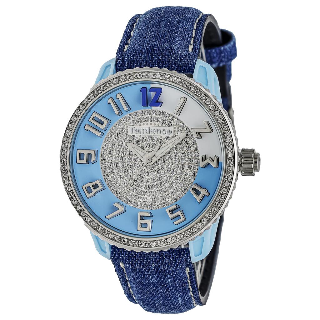Tendence CRAZY Medium 10 ATM Water Mineral Light Blue Steel TENDENCE Women's Watch, TY930110S-DE-AM, Quartz, Resistant, Glass, Dial, Nylon/Stainless