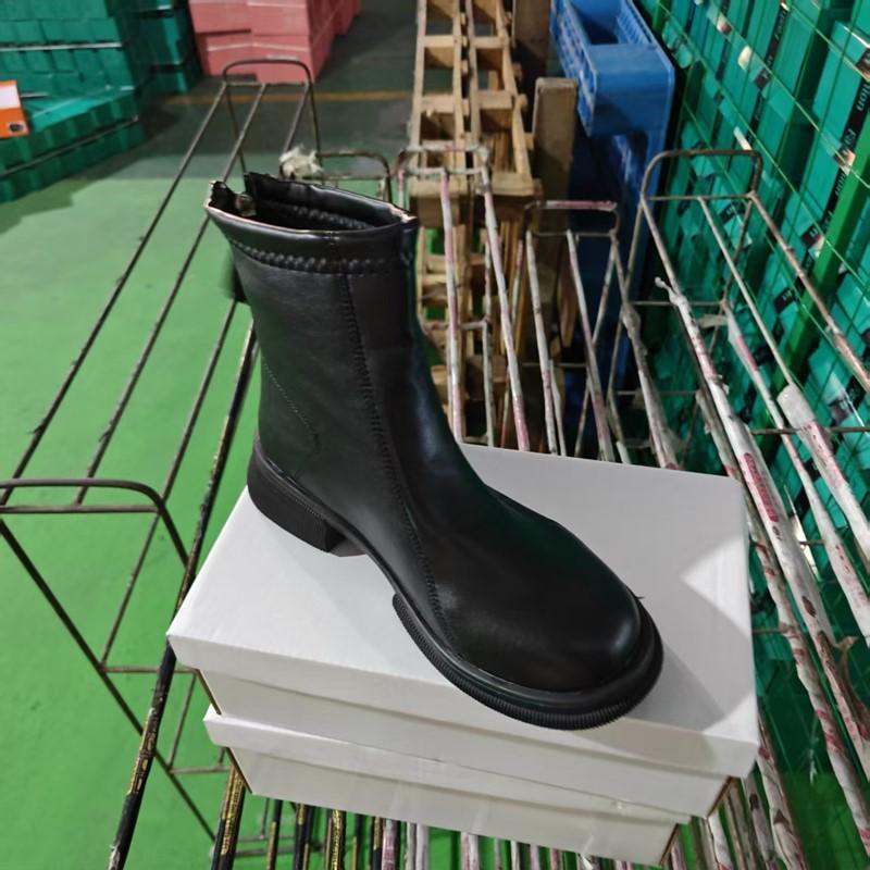 Módní boty: Módní boty na středním podpatku, robustní kotníkové boty, dámské boty na zip a s fleecovou podšívkou, všestranné boty