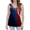 Womens Tank Top V Neck Basic Printed Casual Flowy Sleeveless Deep Side Cut Tops For Women