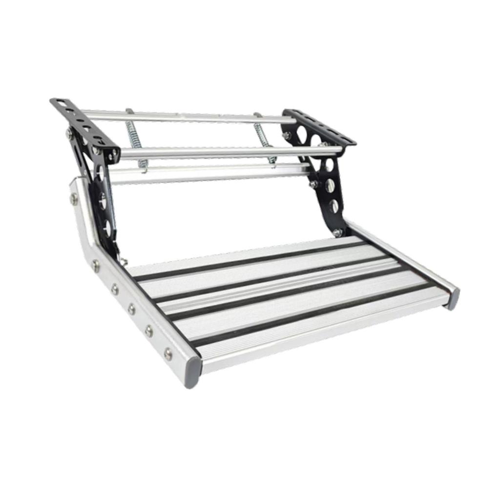 Foldable Step for RV Travel Trailer Lightweight Aluminum Accessory Safe Use