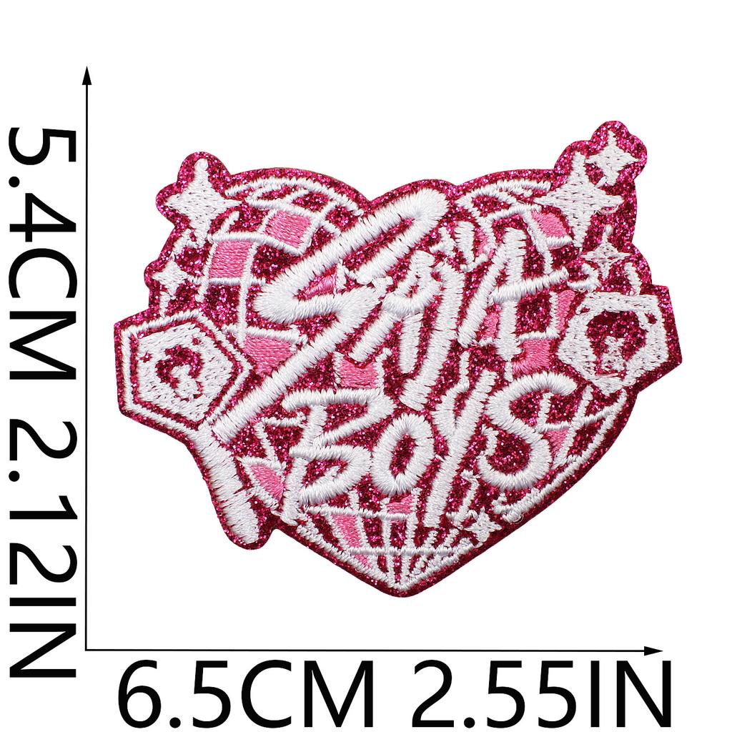Cartoon Girl Embroidery Cloth Sticker Devil Computer Embroidery Label Colored Love Patch Sticker Blue And Black Crow Chapter Boy Ironing