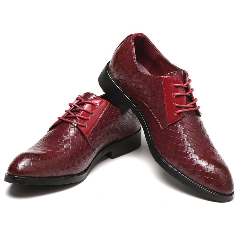 Checkered Leather Shoes Men Big Size Casual Shoes for Men