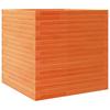 Plant Pot Wax Brown 70 X 70 X 68.5 Cm Solid Pine Wood