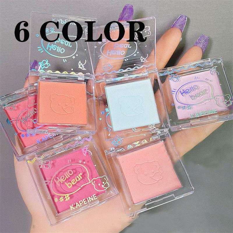 

6 цветов одинарной палитры румян, водостойкие, стойкие, натуральные, красные румяна, модные кремовые румяна для лица