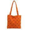 Corduroy rhombus bow printed tote bag 2025 summer new fashion trend versatile large capacity shoulder bag