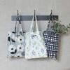 STYLE Sac Cabas Décoratif pour Grand Éco A3 Bouquet Botanique avec un mouchoir de poche Femmes, Capacité, Sous-Sac, Sac, 100% Coton, Taille, Design,
