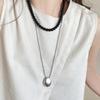 Waterdrop Pendant Titanium Steel Necklace for Women - Elegant and Exclusive Accessory for Light Luxury Fashion, Long Sweater Chain