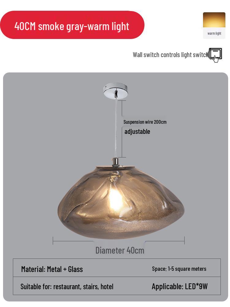 Designer Glass Cloud Staircase Pendant Light for Loft or Villa Living & Dining Rooms