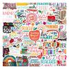 60 New Teacher Doodle Stickers DIY Decorative Notebook Skateboard Personalized Hand Note Waterproof Stickers