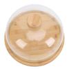 11 Inch Wood Cake Stand with Glass Dome Lid Covered Round Serving Platter Tray for Fruit Pies Cheese Deserts Appetizers