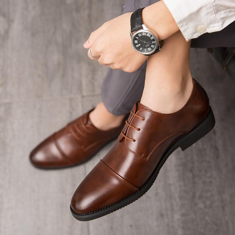 Fashion 2024 Fashion Business Dress Men Shoes New Classic Leather Men'S Suits Shoes Fashion Wedding Dress Shoes Men Oxfords Designer
