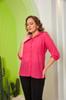 Women's Style Plus Size Shirt Big Size Black Shirt With Pocket And Sleeve Detail