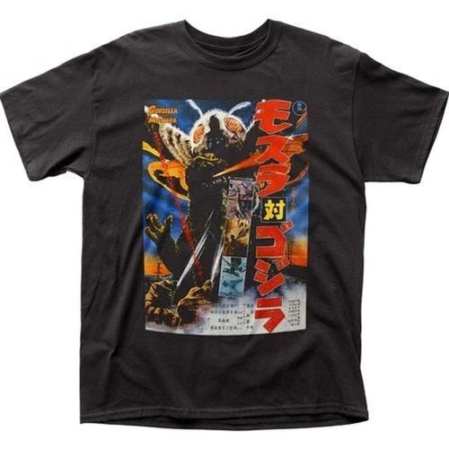 Godzilla mothra poster mén tshirt cult classic monster movie tshirt 2XL