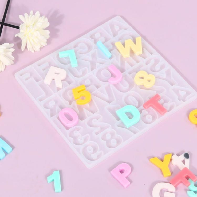 Alphabet Number Mold Crystal Epoxy Silicone Mold Keychain Multipurpose Mould