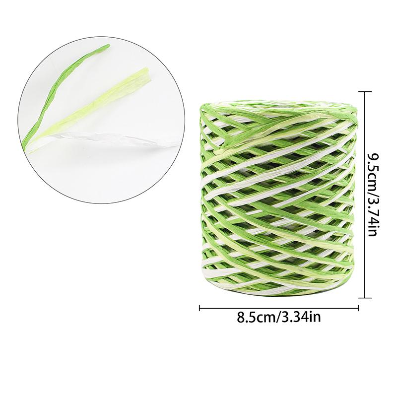 1Roll Paper Rope DIY Weaving Decorative Paper Rope Lafite Grass Creative Handmade Gift Colorful Packaging Rope Bouquet Packaging