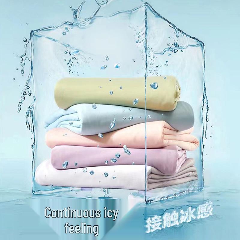 Ice Silk Cooling Summer Quilt - Solid Color Air Conditioning Blanket