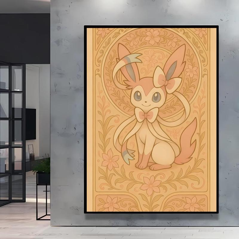 Hot Anime Poster Pokemon Gengar Canvas Printing Cartoon Character Pictures Diverse Sizes Home Bedroom Decor Friends Gift Classic