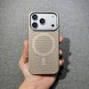 Honeycomb Heat Dissipation iPhone 16 Pro Max Magnetic Protective Case - Solid Color Hard Shell with Large Hole Design