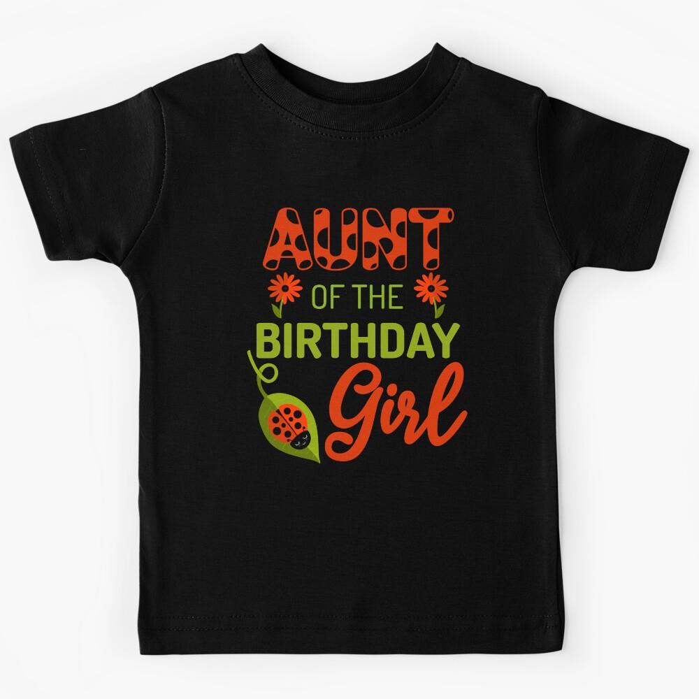 Ladybug Birthday Aunt of the Birthday Bday Girl Matching Kids T-Shirt 140