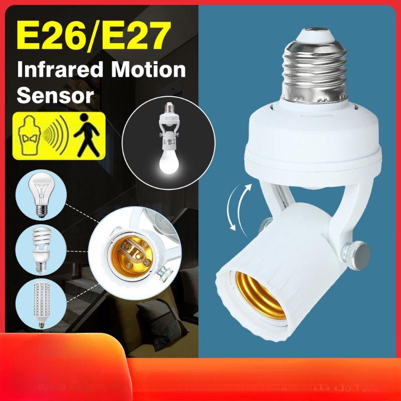 E26/E27 AC 110-240V 60W Инфракрасный Датчик Движения Ламповая База-Выключатель E26