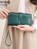 Vintage Elegante Damen Lange Geldbörse RFID Bifold Multifunktionale Reißverschluss Handtasche Münzfach Multifunktionaler Kreditkartenhalter
