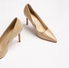 2025 Summer Sexy Light Mouth Pointed Head Thin Heel Red Sole High Heels Women's Professional Commuting Patent Leather Breathable Solid Color Sin