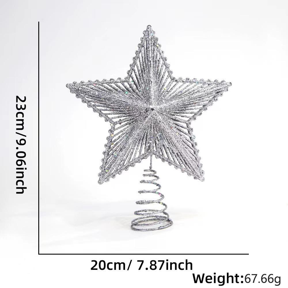 New Year 2025 Tree-Top Star Navidad Xmas Tree Ornament New Christmas Tree Topper