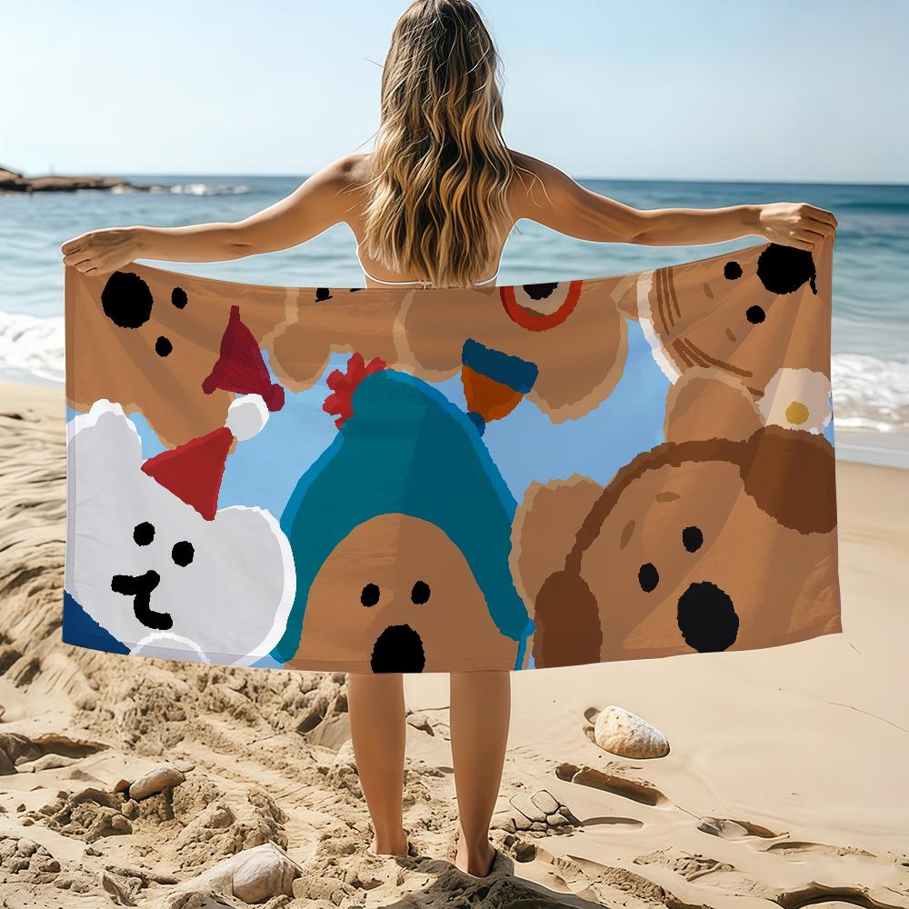 

Cute Cartoon D-Dinotaeng Towel Beach Towel Oversized Quick Dry Towel Absorbent Soft Swim BeachTowels for Men Women W40*H60(CM)