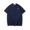 Correct Version of Summer Japanese New Small Love Embroidery Simple Casual Men and Women Couple Loose Short-sleeved T-shirt