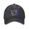 Colorful Abstract Dachshund Dog Print Cotton Baseball Cap Adjustable Curved Brim Dad Hat Casual
