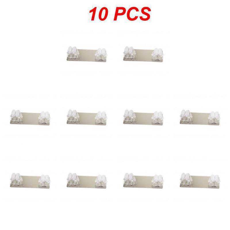1~10PCS Self Adhesive Multi-Purpose Hooks Wall Mounted Mop Organizer Holder RackBrush Broom Hanger Hook Kitchen Bathroom Strong